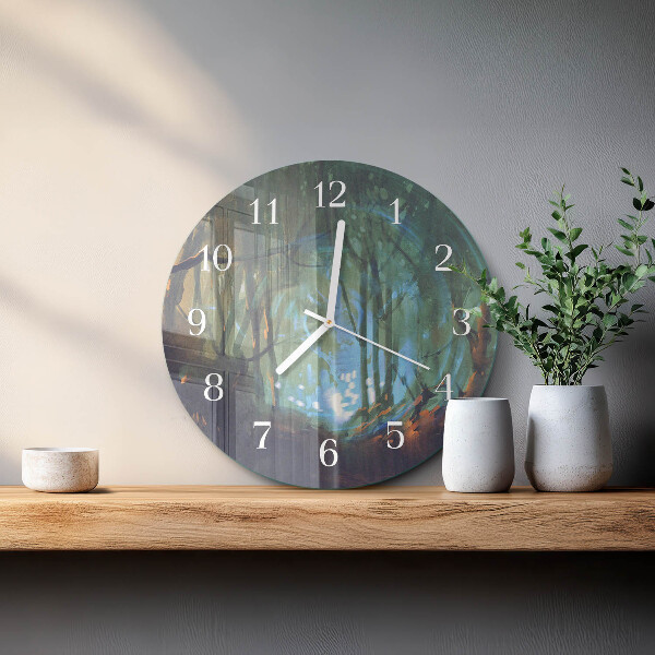 Reloj de pared redondo Bosque místico