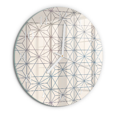 Reloj de pared redondo Patrón geométrico