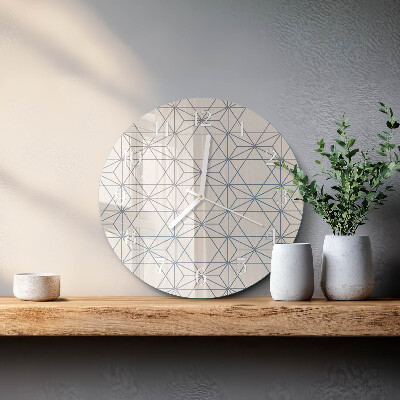 Reloj de pared redondo Patrón geométrico