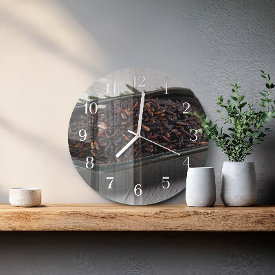 Reloj de pared redondo arroz negro