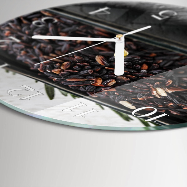 Reloj de pared redondo arroz negro