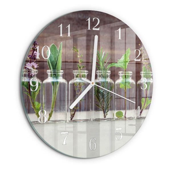 Reloj de pared redondo Hierbas