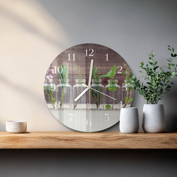 Reloj de pared redondo Hierbas