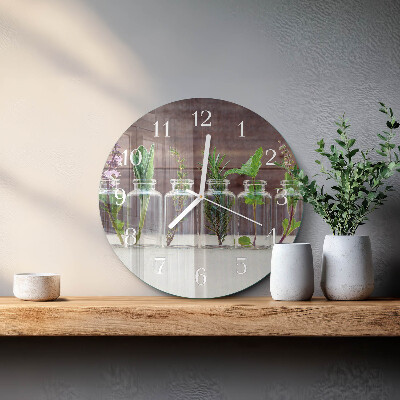 Reloj de pared redondo Hierbas