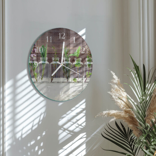 Reloj de pared redondo Hierbas