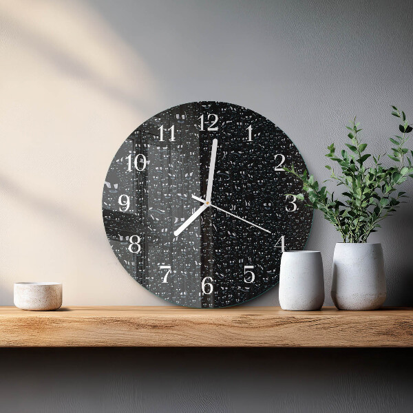 Reloj de pared redondo Gotas de agua