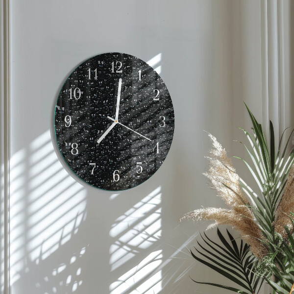 Reloj de pared redondo Gotas de agua