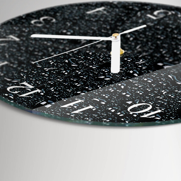 Reloj de pared redondo Gotas de agua