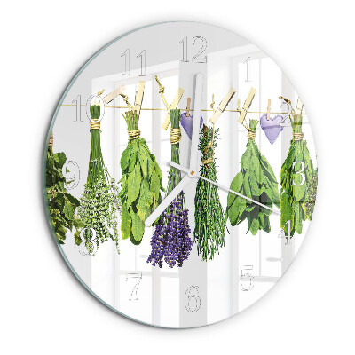 Reloj de pared redondo Hierbas