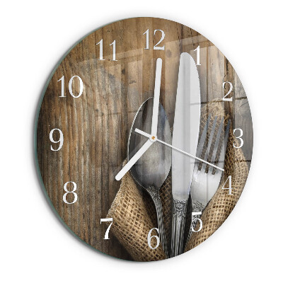 Reloj de pared redondo Cuchillería