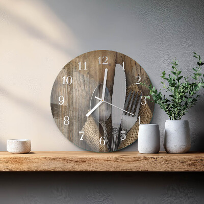 Reloj de pared redondo Cuchillería