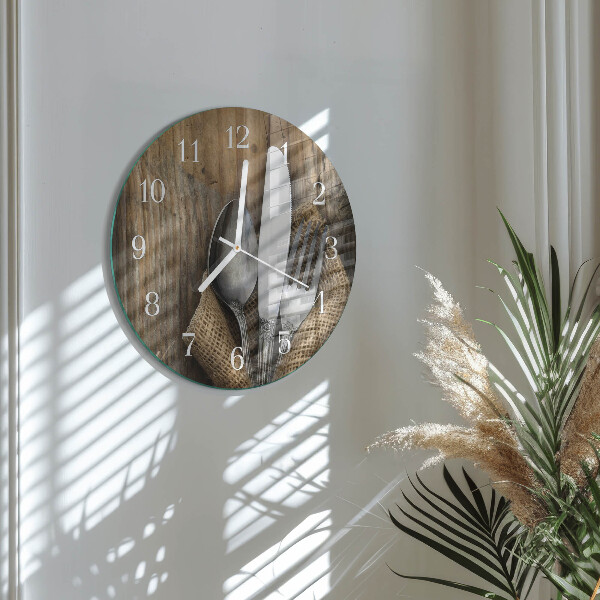 Reloj de pared redondo Cuchillería