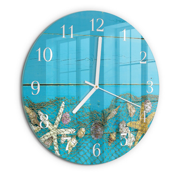 Reloj de pared redondo tesoros del mar