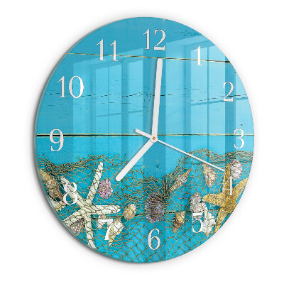 Reloj de pared redondo tesoros del mar