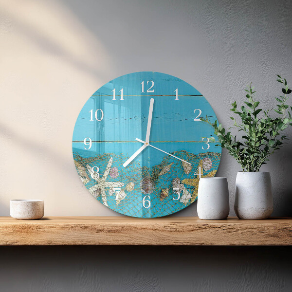 Reloj de pared redondo tesoros del mar