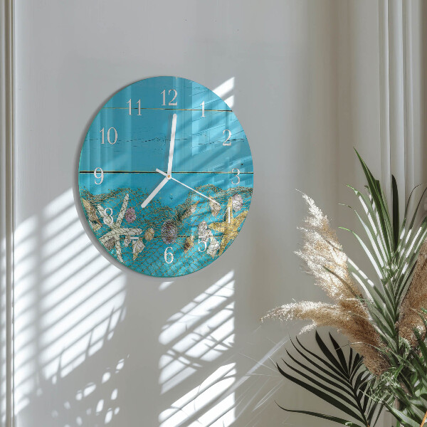 Reloj de pared redondo tesoros del mar