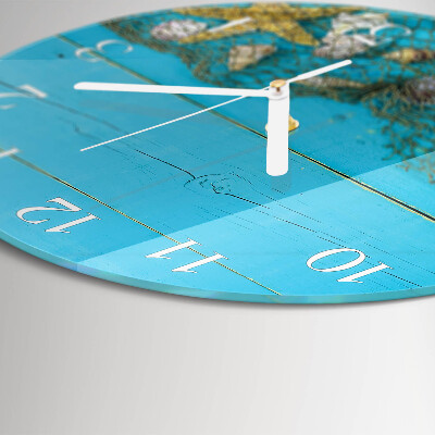 Reloj de pared redondo tesoros del mar