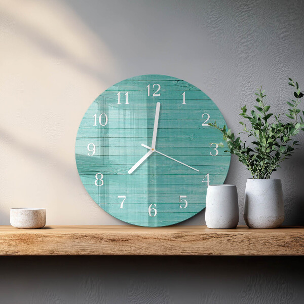 Reloj de pared redondo pizarras verdes