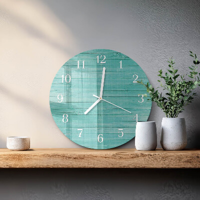 Reloj de pared redondo pizarras verdes