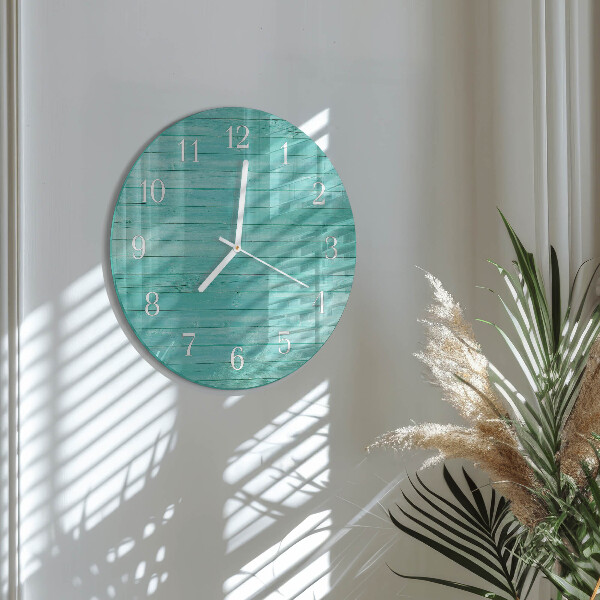Reloj de pared redondo pizarras verdes