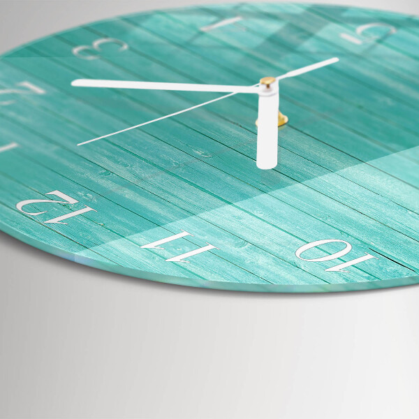 Reloj de pared redondo pizarras verdes