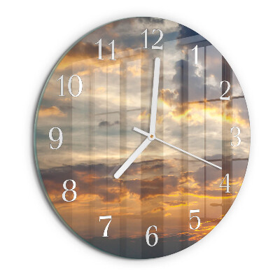 Reloj de pared redondo Atardecer