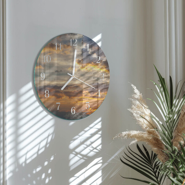 Reloj de pared redondo Atardecer