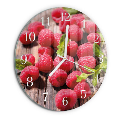 Reloj de pared redondo Frambuesas