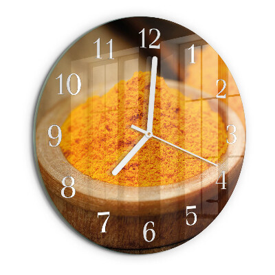 Reloj de pared redondo Cúrcuma