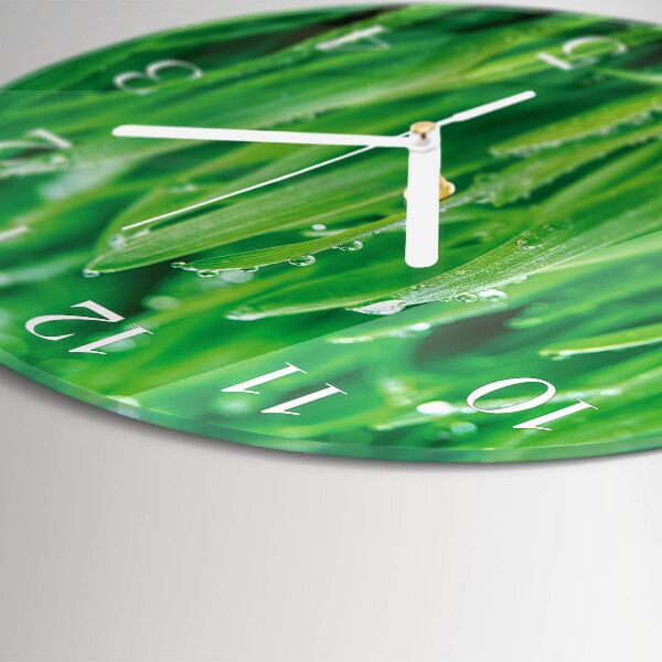 Reloj de pared redondo Hierba verde