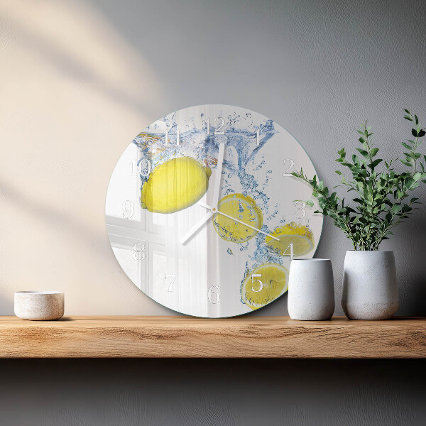 Reloj de pared redondo Limones