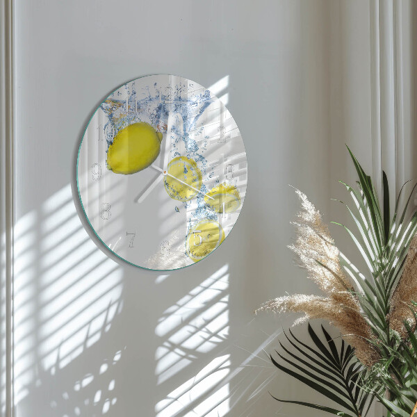 Reloj de pared redondo Limones