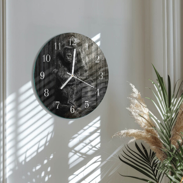 Reloj de pared redondo Gorila