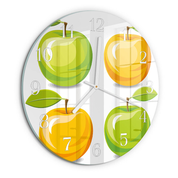 Reloj de pared redondo Manzanas