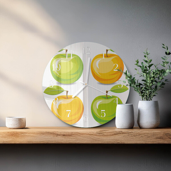 Reloj de pared redondo Manzanas