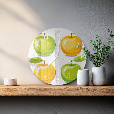 Reloj de pared redondo Manzanas