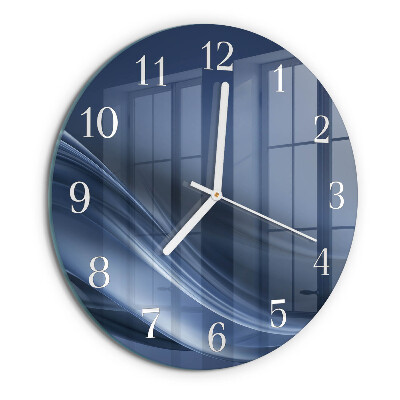 Reloj de pared redondo olas azules