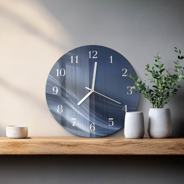 Reloj de pared redondo olas azules