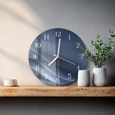 Reloj de pared redondo olas azules