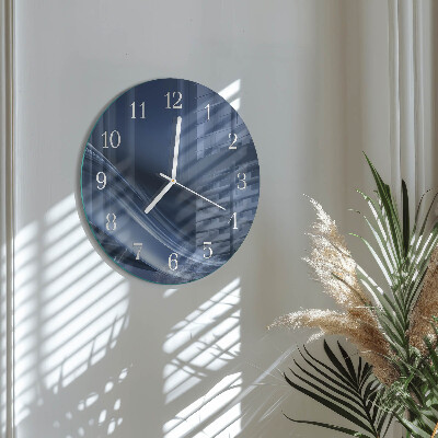 Reloj de pared redondo olas azules