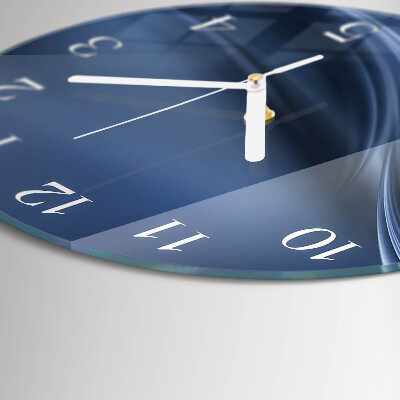 Reloj de pared redondo olas azules