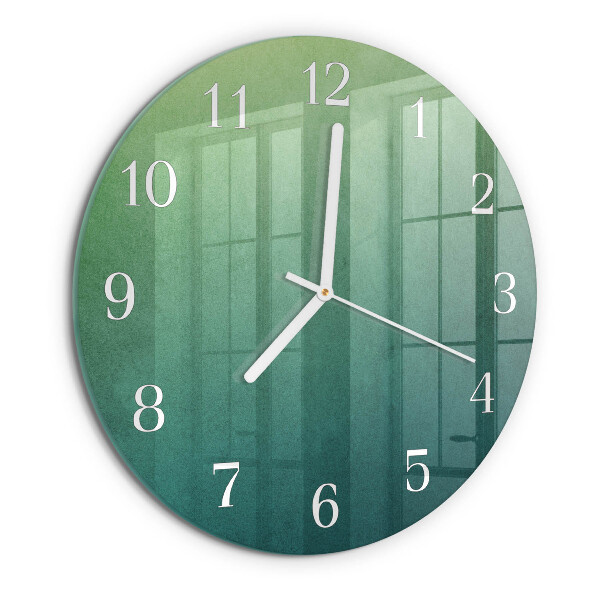Reloj de pared redondo Degradado verde