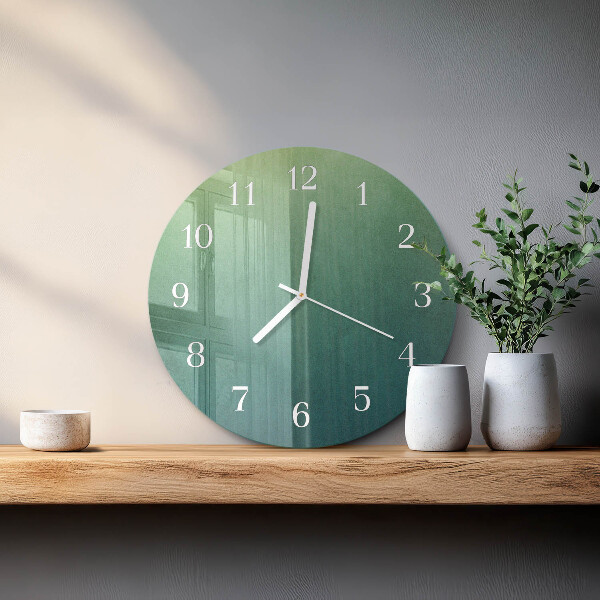 Reloj de pared redondo Degradado verde