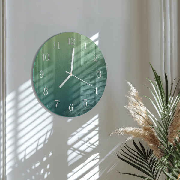 Reloj de pared redondo Degradado verde