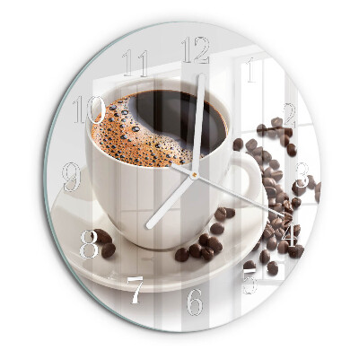 Reloj de pared redondo Taza de café