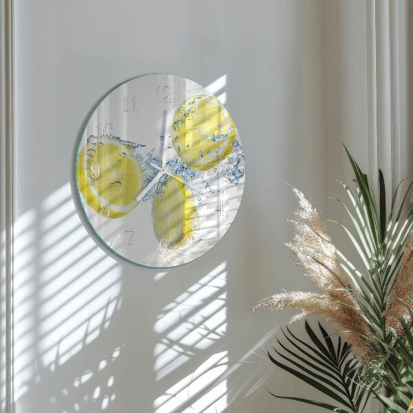 Reloj de pared redondo Limones