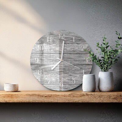 Reloj de pared redondo Madera gris