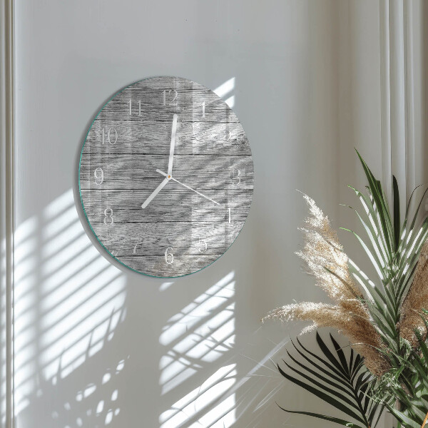 Reloj de pared redondo Madera gris