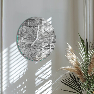 Reloj de pared redondo Madera gris