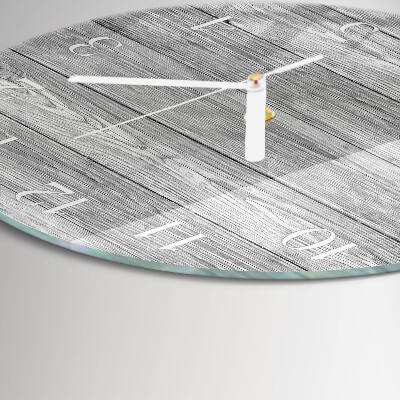 Reloj de pared redondo Madera gris